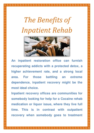 The Benefits of Inpatient Rehab