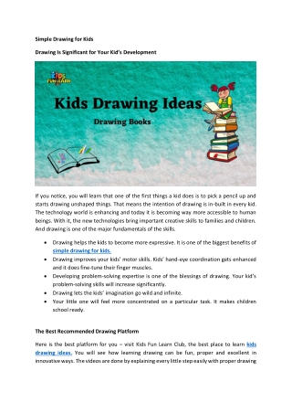 Simple Drawing for Kids