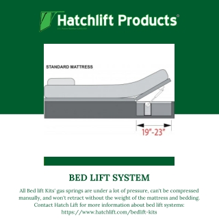 Bed lift system | Hatch Lift