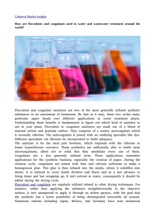 Flocculents and coagulants4j