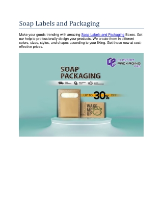 Soap Labels and Packaging