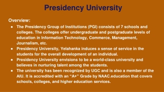 Presidency University