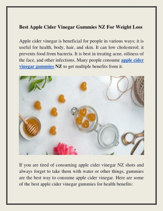 best apple cider vinegar gummies NZ