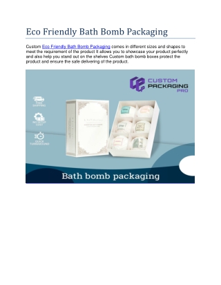 Eco Friendly Bath Bomb Packaging