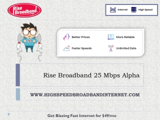 Rise Broadband 25 Mbps Alpha - High Speed Broadband Internet