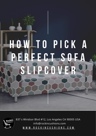 How To Pick A Perfect Sofa Slipcover