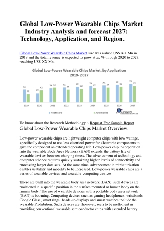 Global Low-Power Wearable Chips Market