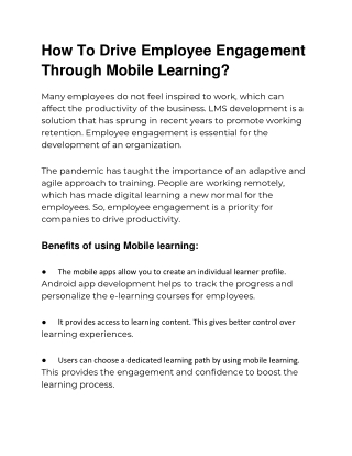 How To Drive Employee Engagement Through Mobile Learning-converted