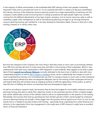 Why Companies are Recognizing the Importance of ERP Training for the Employees