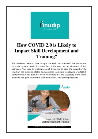 How COVID 2.0 is Likely to Impact Skill Development and Training