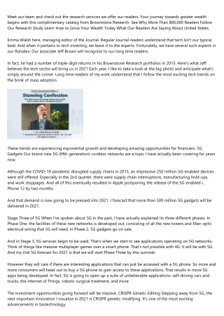 Jeff's #1 Tech Stock - Etf Probe