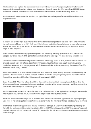 Jeff Brown – Legacy Investment Summit