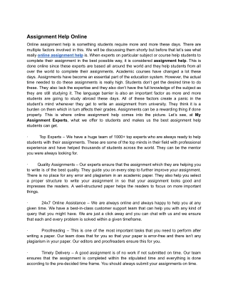 Assignment Writing Help in Australia - My Assignment Experts
