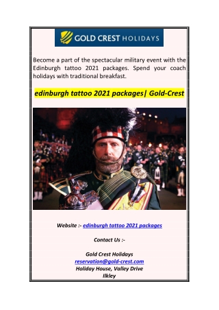 edinburgh tattoo 2021 packages Gold-Crest