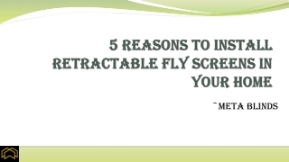 5 Reasons To Install Retractable Fly Screens In