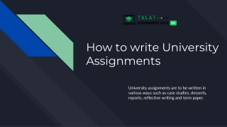 How to write University Assignments