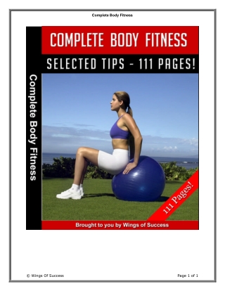 The Complete Body Fitness