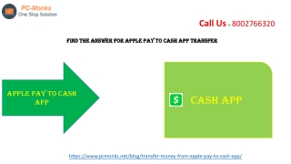 Find the answer for Apple pay to cash app transfer