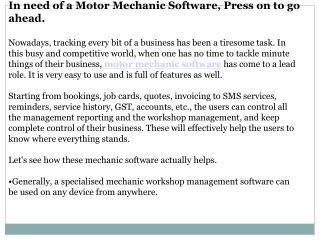 What is an Auto shop software ?