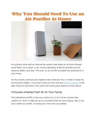 Room air purifier