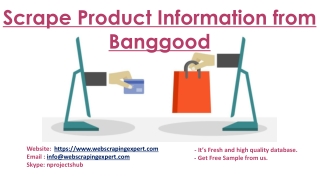 Scrape Product Information from Banggood