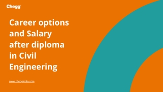 Career options and Salary after diploma in Civil Engineering