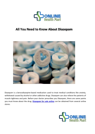 All You Need to Know About Diazepam