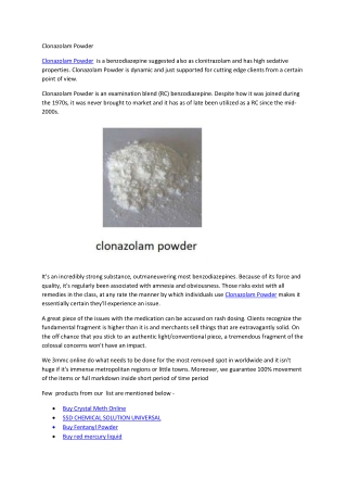 Clonazolam Powder