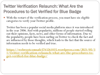 Twitter Verification Relaunch What Are the Procedures to Get Verified for Blue Badge