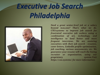 Executive Job Search Philadelphia