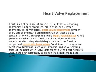 Heart Valve Replacement