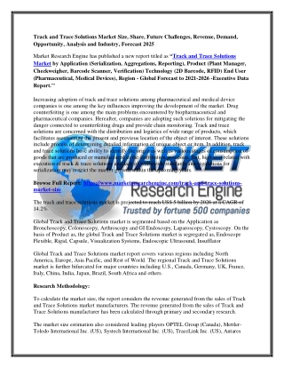 Track and Trace Solutions Market