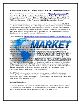 White Box Server Market