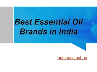 Best Essential Oil Brands in India
