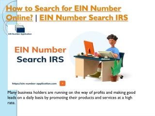 EIN Number Search IRS | Search for EIN number