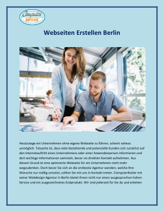Webseiten Erstellen Berlin