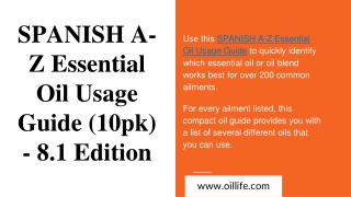 SPANISH A-Z Essential Oil Usage Guide (10pk) - 8.1 Edition
