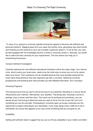 StepsToChoosingTheRightUniversity