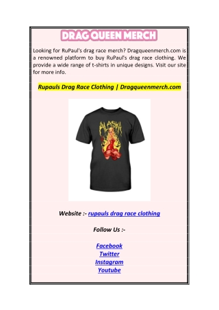 Rupauls Drag Race Clothing  Dragqueenmerch.com