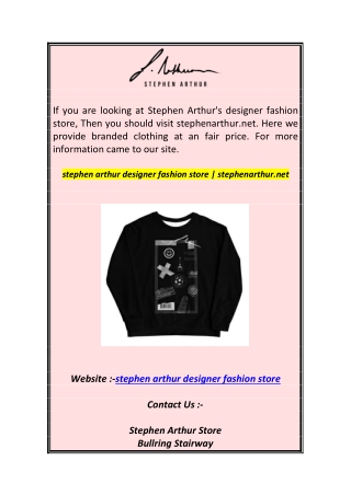 stephen arthur designer fashion store  stephenarthur.net
