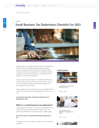 Small Business Tax Deductions Checklist For 2021