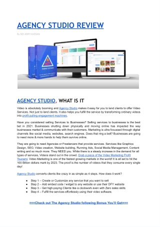 Agency Studio Review