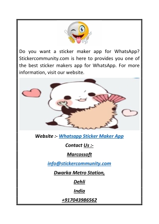 Whatsapp Sticker Maker App | Stickercommunity.com