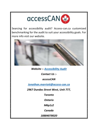 Accessibility Audit | Access-can.ca