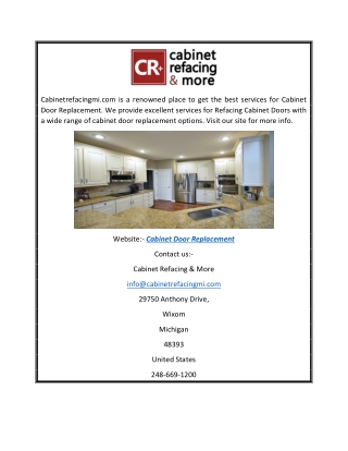 Cabinet Door Replacement  | cabinetrefacingmi.com