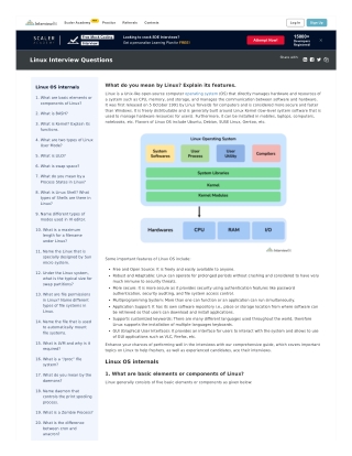 Linux Interview Questions Cheat-Sheet