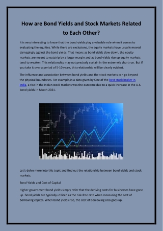 How are Bond Yields and Stock Markets Related to Each Other