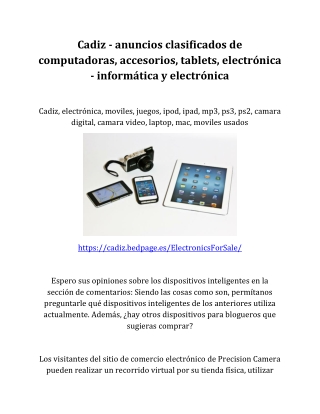 Cadiz - anuncios clasificados de computadoras, accesorios, tablets, electrónica - informática y electrónica-converted