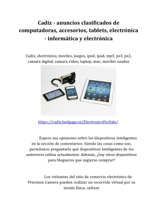Cadiz - anuncios clasificados de computadoras, accesorios, tablets, electrónica - informática y electrónica-converted