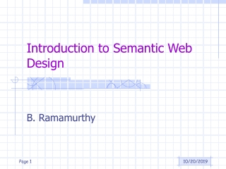 Introduction to Semantic Web Design